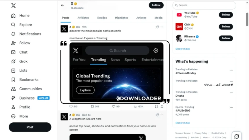 𝕏 Launches 'Global Trending'
