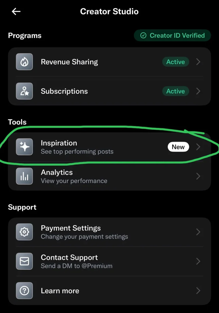 Inspiration in Sidebar for Content Monetization and Analytics